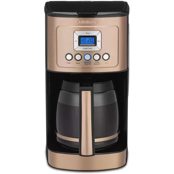 imageCuisinart Coffee Maker 14Cup Glass Carafe Fully Automatic for Brew Strength Control ampamp 14 Cup Setting Stainless Steel DCC3200P1Copper