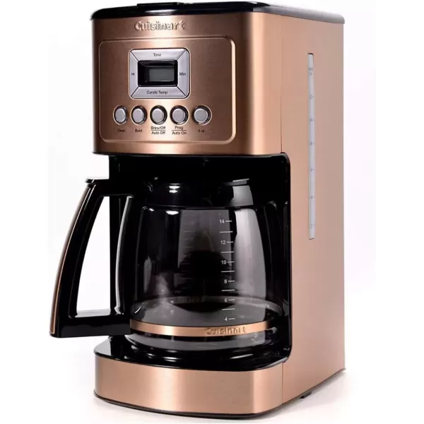 imageCuisinart Coffee Maker 14Cup Glass Carafe Fully Automatic for Brew Strength Control ampamp 14 Cup Setting Stainless Steel DCC3200P1Copper Stainless