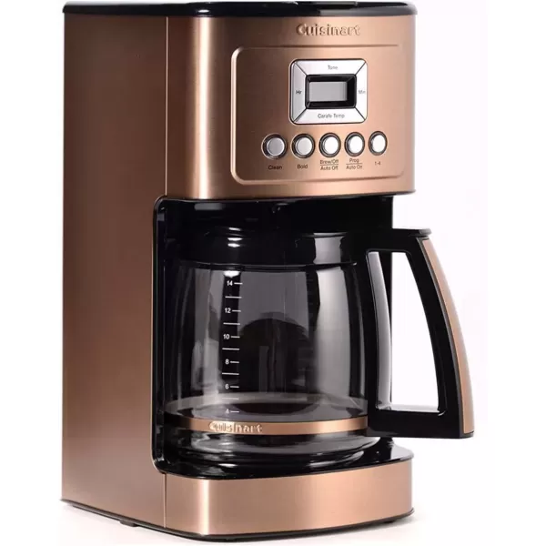 imageCuisinart Coffee Maker 14Cup Glass Carafe Fully Automatic for Brew Strength Control ampamp 14 Cup Setting Stainless Steel DCC3200P1Copper Stainless