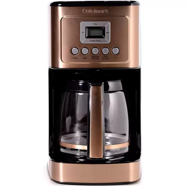 imageCuisinart Coffee Maker 14Cup Glass Carafe Fully Automatic for Brew Strength Control ampamp 14 Cup Setting Stainless Steel DCC3200P1Copper Stainless