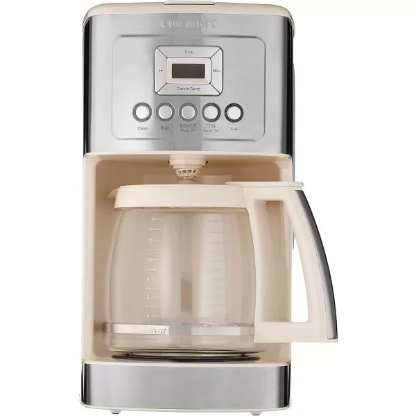 imageCuisinart Coffee Maker 14Cup Glass Carafe Fully Automatic for Brew Strength Control ampamp 14 Cup Setting Stainless Steel DCC3200P1Cream