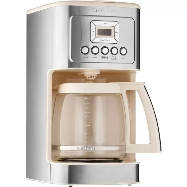 imageCuisinart Coffee Maker 14Cup Glass Carafe Fully Automatic for Brew Strength Control ampamp 14 Cup Setting Stainless Steel DCC3200P1Cream