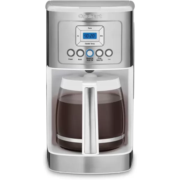 imageCuisinart Coffee Maker 14Cup Glass Carafe Fully Automatic for Brew Strength Control ampamp 14 Cup Setting Stainless Steel DCC3200P1White