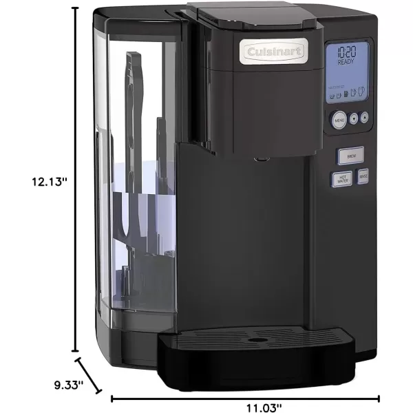 imageCuisinart Coffee Maker Single Serve 72Ounce Reservoir Coffee Machine Programmable Brewing ampamp Hot Water Dispenser Stainless Steel SS10P1SilverBlack