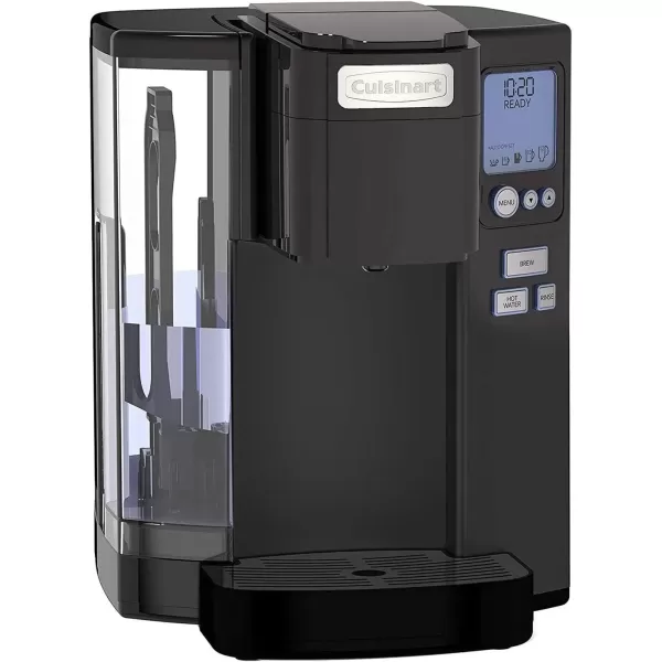 imageCuisinart Coffee Maker Single Serve 72Ounce Reservoir Coffee Machine Programmable Brewing ampamp Hot Water Dispenser Stainless Steel SS10P1SilverBlack