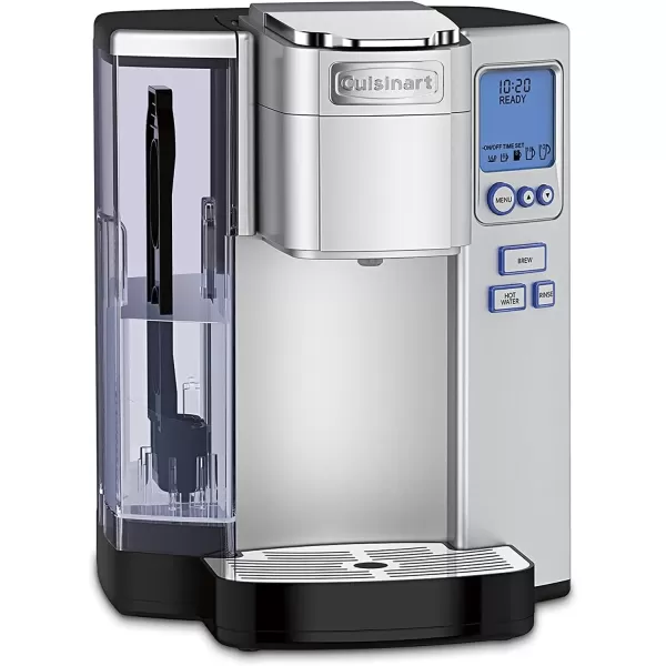 imageCuisinart Coffee Maker Single Serve 72Ounce Reservoir Coffee Machine Programmable Brewing ampamp Hot Water Dispenser Stainless Steel SS10P1SilverSilver