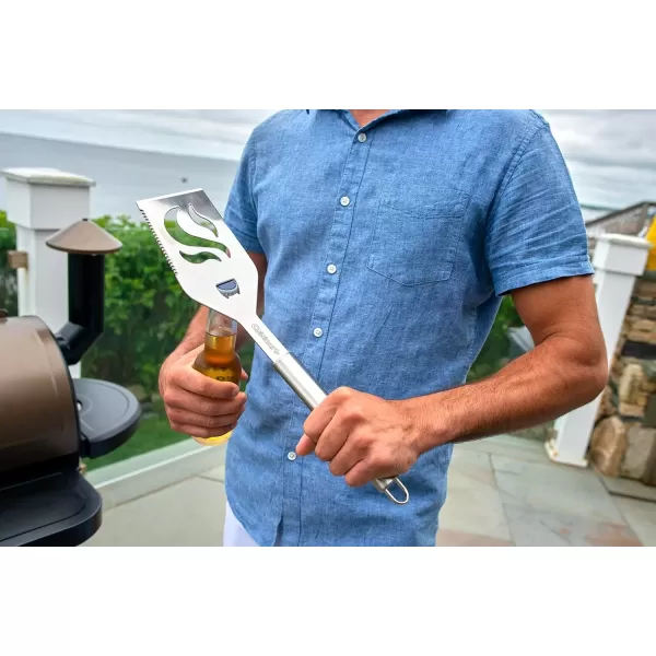 imageCuisinart Deluxe Grill Tool Set 20Piece BBQ Kit with Aluminum Case ampamp Digital Temperature Fork Spatula Tongs Grill Accessories ampamp Utensils Grilling Set for CookoutDeluxe Grill Set  14Piece