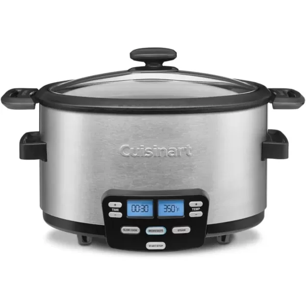 imageCuisinart MSC600 3In1 Cook Central 6Quart MultiCooker Slow Cooker BrownSaute Steamer Silver4 Quarts