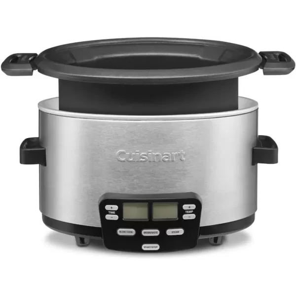 imageCuisinart MSC600 3In1 Cook Central 6Quart MultiCooker Slow Cooker BrownSaute Steamer Silver4 Quarts