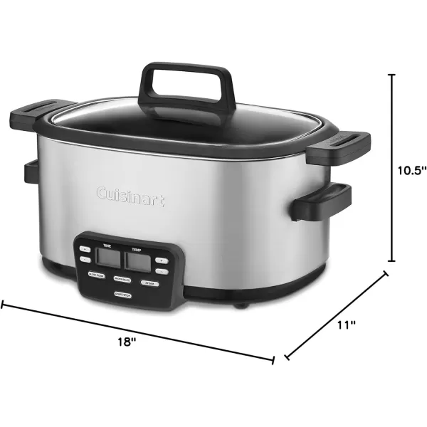 imageCuisinart MSC600 3In1 Cook Central 6Quart MultiCooker Slow Cooker BrownSaute Steamer Silver6 Quarts