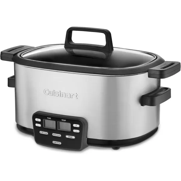 imageCuisinart MSC600 3In1 Cook Central 6Quart MultiCooker Slow Cooker BrownSaute Steamer Silver6 Quarts