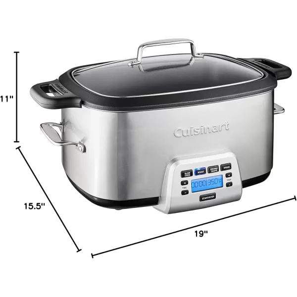imageCuisinart MSC600 3In1 Cook Central 6Quart MultiCooker Slow Cooker BrownSaute Steamer Silver7 Quarts