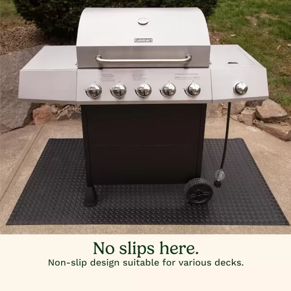 imageCuisinart Premium Deck ampamp Grill Mat 65quot x 36quot NonSlip Rubber Mat for BBQ Griddle ampamp Grill All Season Protection Patio Deck ampamp Porch MatPremium Deck and Patio Grill Mat