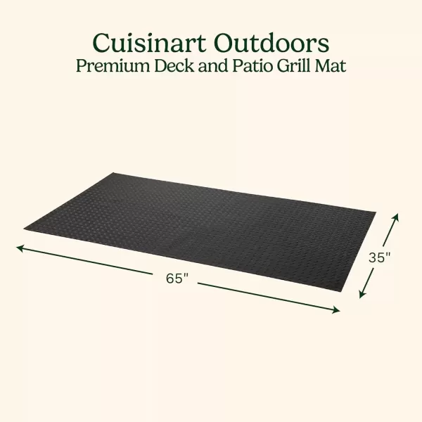 imageCuisinart Premium Deck ampamp Grill Mat 65quot x 36quot NonSlip Rubber Mat for BBQ Griddle ampamp Grill All Season Protection Patio Deck ampamp Porch MatPremium Deck and Patio Grill Mat