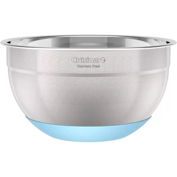 imageCuisinart 3Piece Stainless Steel Mixing Bowls with Nonslip Base 15qt 3qt ampamp 5qt