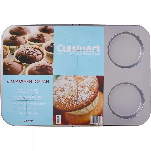 imageCuisinart Chefs Classic Nonstick Bakeware 6Cup Jumbo Muffin Pan SilverMuffin Top Pan