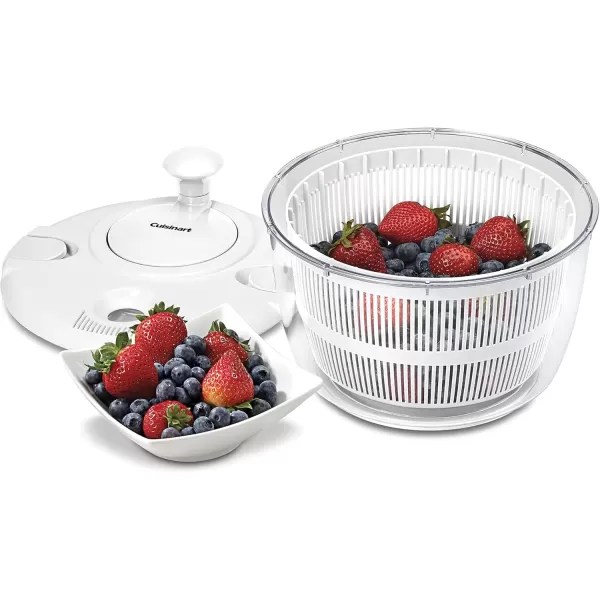 imageCuisinart Large Salad Spinner Wash Spin ampamp Dry Salad Greens Fruits ampamp Vegetables 5qt CTG00SASGloss White