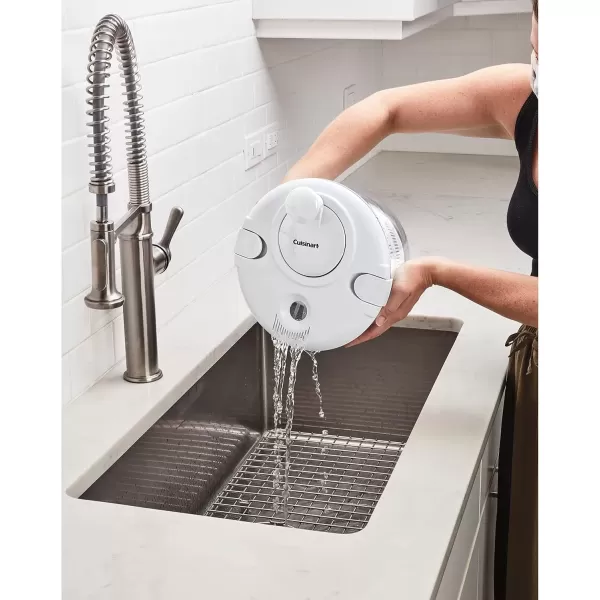 imageCuisinart Large Salad Spinner Wash Spin ampamp Dry Salad Greens Fruits ampamp Vegetables 5qt CTG00SASGloss White