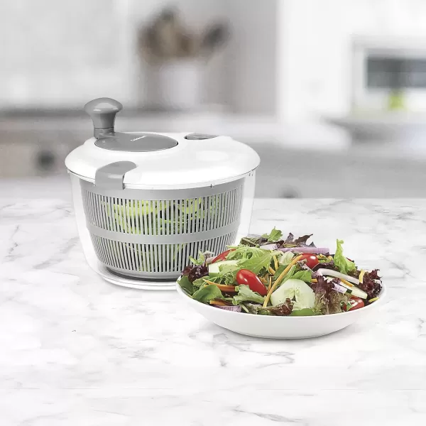 imageCuisinart Large Salad Spinner Wash Spin ampamp Dry Salad Greens Fruits ampamp Vegetables 5qt CTG00SASGray