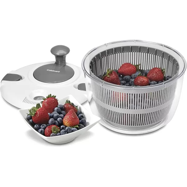 imageCuisinart Large Salad Spinner Wash Spin ampamp Dry Salad Greens Fruits ampamp Vegetables 5qt CTG00SASGray