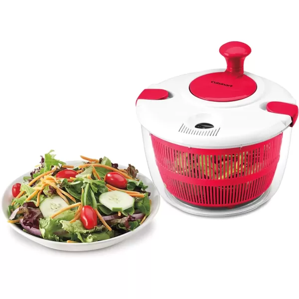 imageCuisinart Large Salad Spinner Wash Spin ampamp Dry Salad Greens Fruits ampamp Vegetables 5qt CTG00SASRed