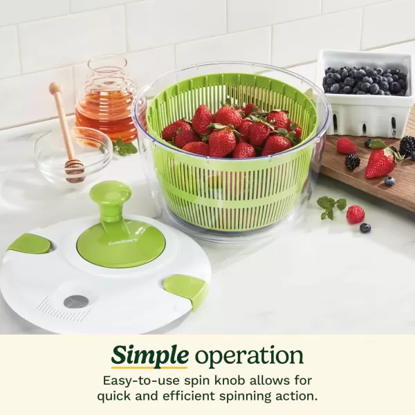 imageCuisinart Large Salad Spinner Wash Spin ampamp Dry Salad Greens Fruits ampamp Vegetables 5qt CTG00SASWhite