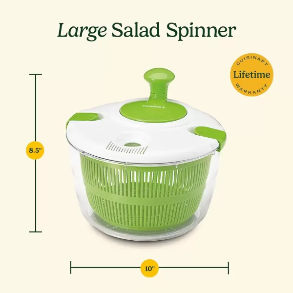 imageCuisinart Large Salad Spinner Wash Spin ampamp Dry Salad Greens Fruits ampamp Vegetables 5qt CTG00SASWhite