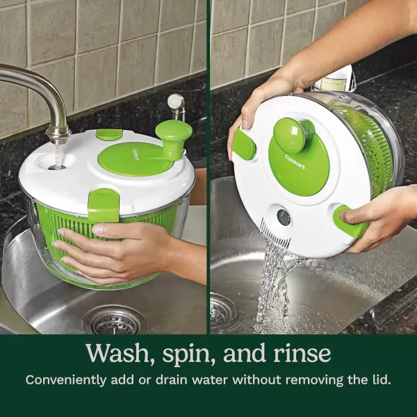 imageCuisinart Large Salad Spinner Wash Spin ampamp Dry Salad Greens Fruits ampamp Vegetables 5qt CTG00SASWhite