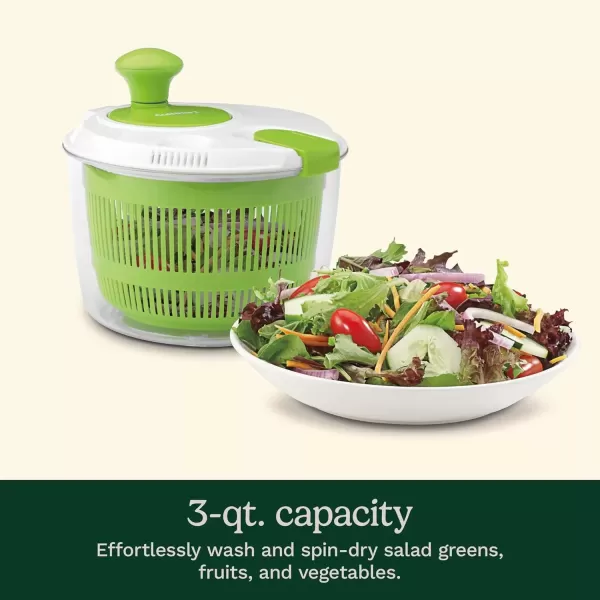 imageCuisinart Large Spin Stop Salad Spinner Wash Spin ampamp Dry Salad Greens Fruits ampamp Vegetables 5qt CTG00SAS13 Qt
