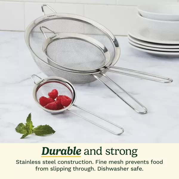 imageCuisinart Mesh Strainers 3 Count Pack of 1 Set CTG003MS SilverStrainers