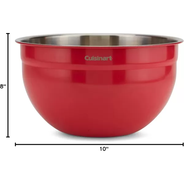 imageCuisinart Mixing Bowl Set Stainless Steel 3Piece CTG00SMBRed
