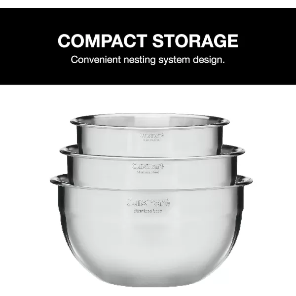 imageCuisinart Mixing Bowl Set Stainless Steel 3Piece CTG00SMBStainless Steel