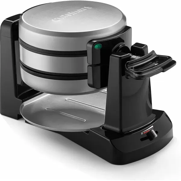 imageCuisinart WAFF40 Double Flip Belgian Waffle Maker 1400 watts New BlackStainlessNew BlackStainless