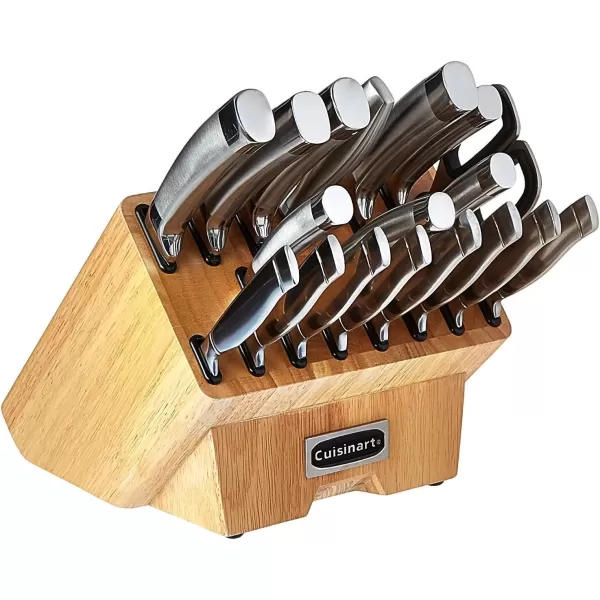 imageCUISINART Block Knife Set 17pc Cutlery Knife Set with Steel Blades for Precise Cutting Lightweight Stainless Steel Durable ampamp Dishwasher Safe C77SS17P19Piece