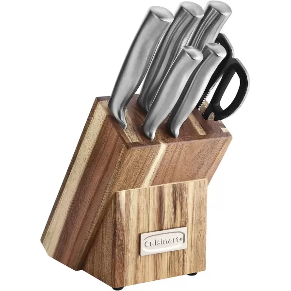 imageCUISINART Block Knife Set 17pc Cutlery Knife Set with Steel Blades for Precise Cutting Lightweight Stainless Steel Durable ampamp Dishwasher Safe C77SS17P7Piece