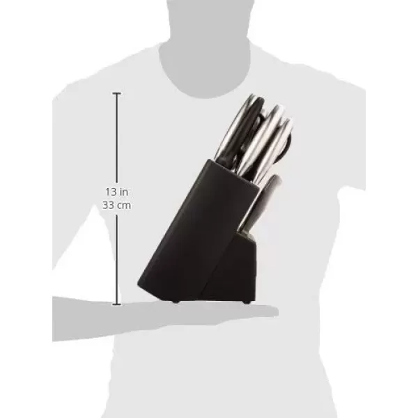 imageCUISINART Block Knife Set 17pc Cutlery Knife Set with Steel Blades for Precise Cutting Lightweight Stainless Steel Durable ampamp Dishwasher Safe C77SS17P17Piece