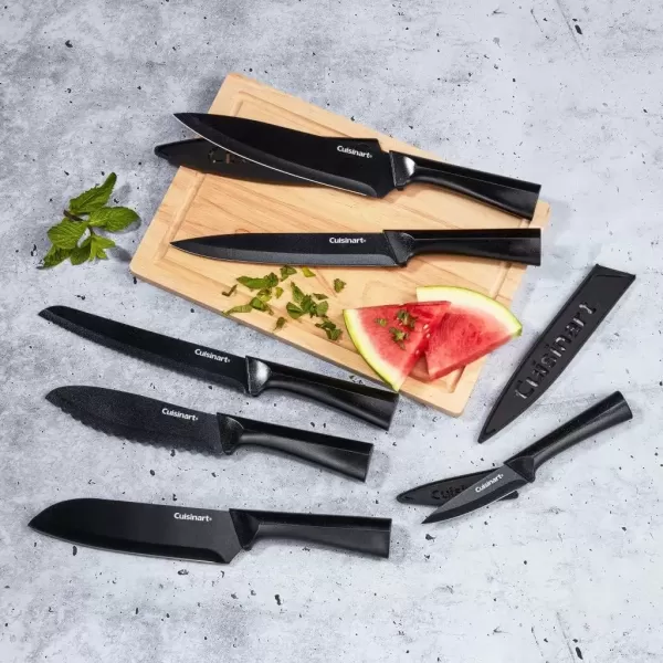 imageCUISINART Cutlery Knife Set 12pc Metallic Cutlery Knife Set with Blade Guard  Lightweight Stainless Steel Durable ampamp Dishwasher Safe C5512PMBBlack
