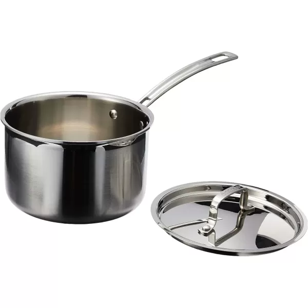 imageCuisinart 4Quart Skillet Stainless Steel Cookware Multiclad Pro Triple Ply Saucepan wCover MCP19420NSaucepan wCover