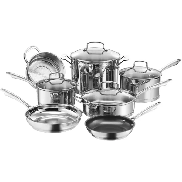 imageCuisinart 8913 13Piece Cookware Set ProfessionalSeries Stainless SteelStainless