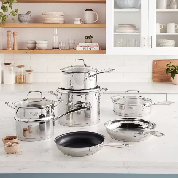 imageCuisinart 8913 13Piece Cookware Set ProfessionalSeries Stainless SteelStainless
