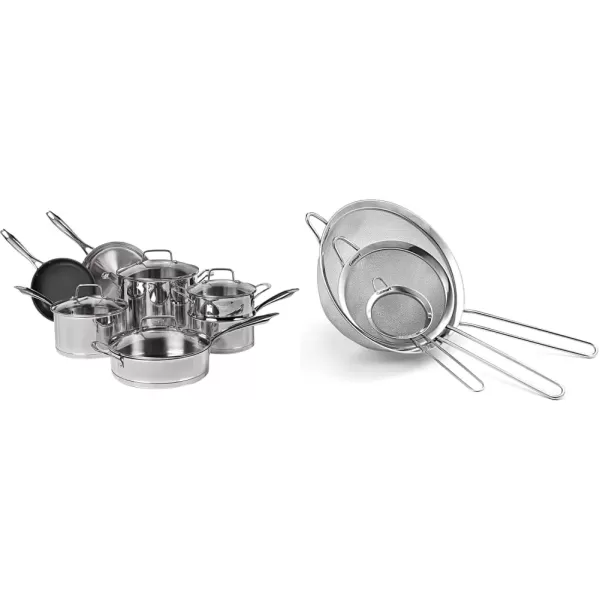 imageCuisinart 8913 13Piece Cookware Set ProfessionalSeries Stainless SteelStainless