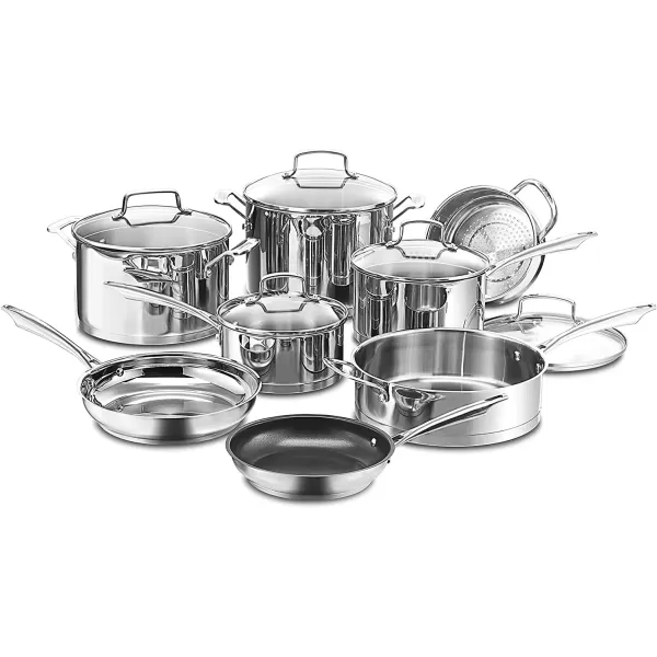 imageCuisinart 8913 13Piece Cookware Set ProfessionalSeries Stainless SteelStainless