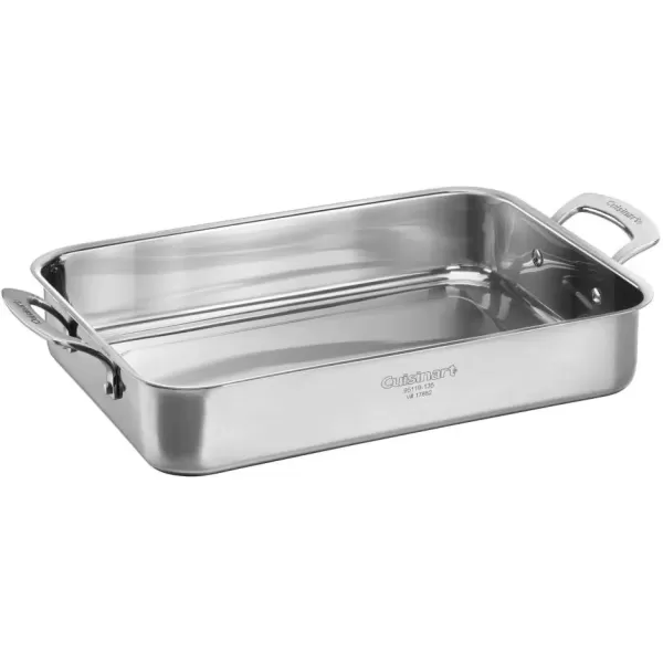 imageCuisinart 95119135 Forever Stainless Collection MultiUse Roasting Pan 135 Inch Stainless Steel