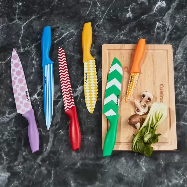 imageCuisinart C5512PR1 12Piece Printed Color Knife Set with Blade Guards Multicolored