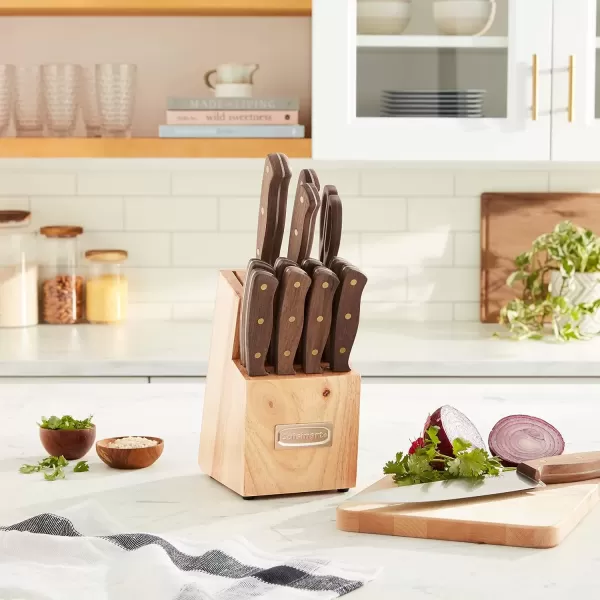imageCuisinart C55W14PCB Advantage Cutlery 14Piece Triple Rivet Walnut Knife Block Set
