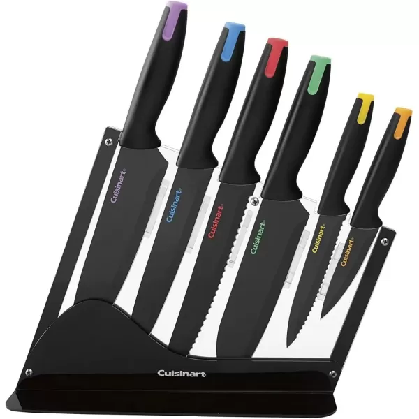 imageCuisinart C77NS7P Classic Nonstick Edge Collection 7Piece Cutlery Knife Set with Acrylic Stand Black7Piece