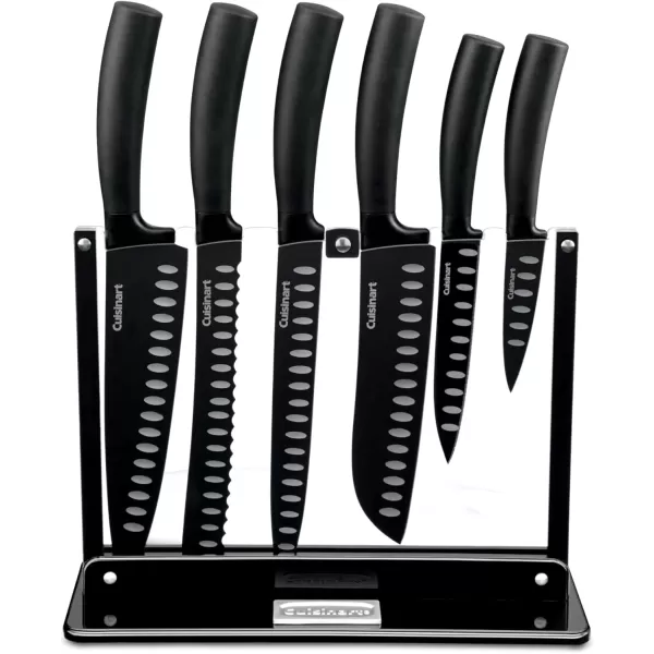 imageCuisinart C77NS7P Classic Nonstick Edge Collection 7Piece Cutlery Knife Set with Acrylic Stand Black7Piece