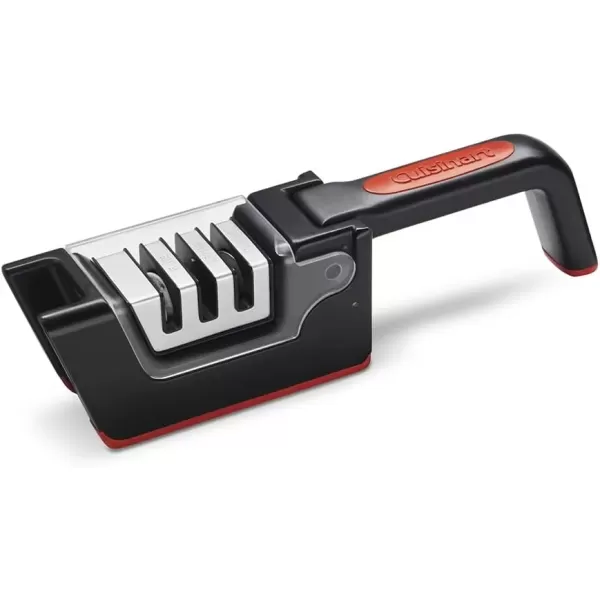 imageCuisinart C77SHP3SRS 3Slot Foldable Knife Sharpener BlackRedRed