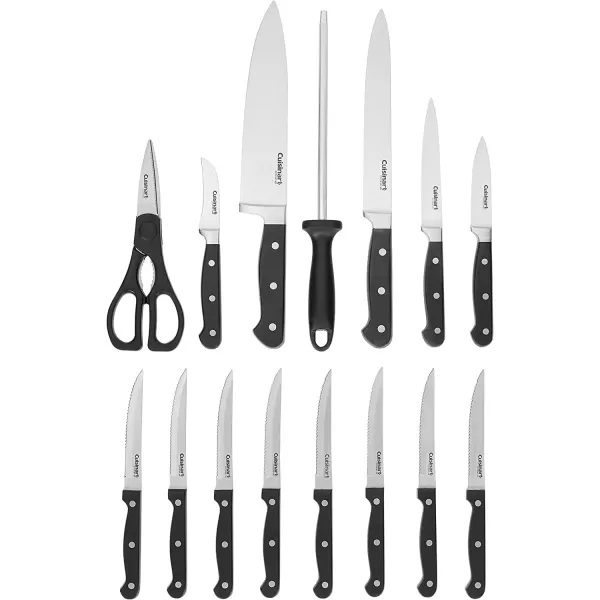 imageCuisinart C77TR16P Triple Rivet Collection 16Piece Cutlery Block Set Stainless Steel