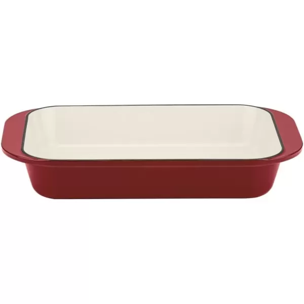 imageCuisinart CI113624CR Chefs Classic Enameled Cast Iron 14Inch RoastingLasagna Pan Cardinal Red